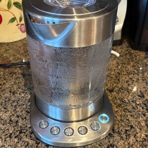 Stainless Steel Electric Kettle with Glass Water Chamber